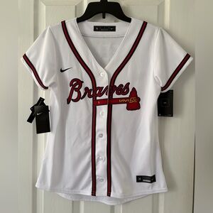 Nike White Button-Up Jersey Freeman